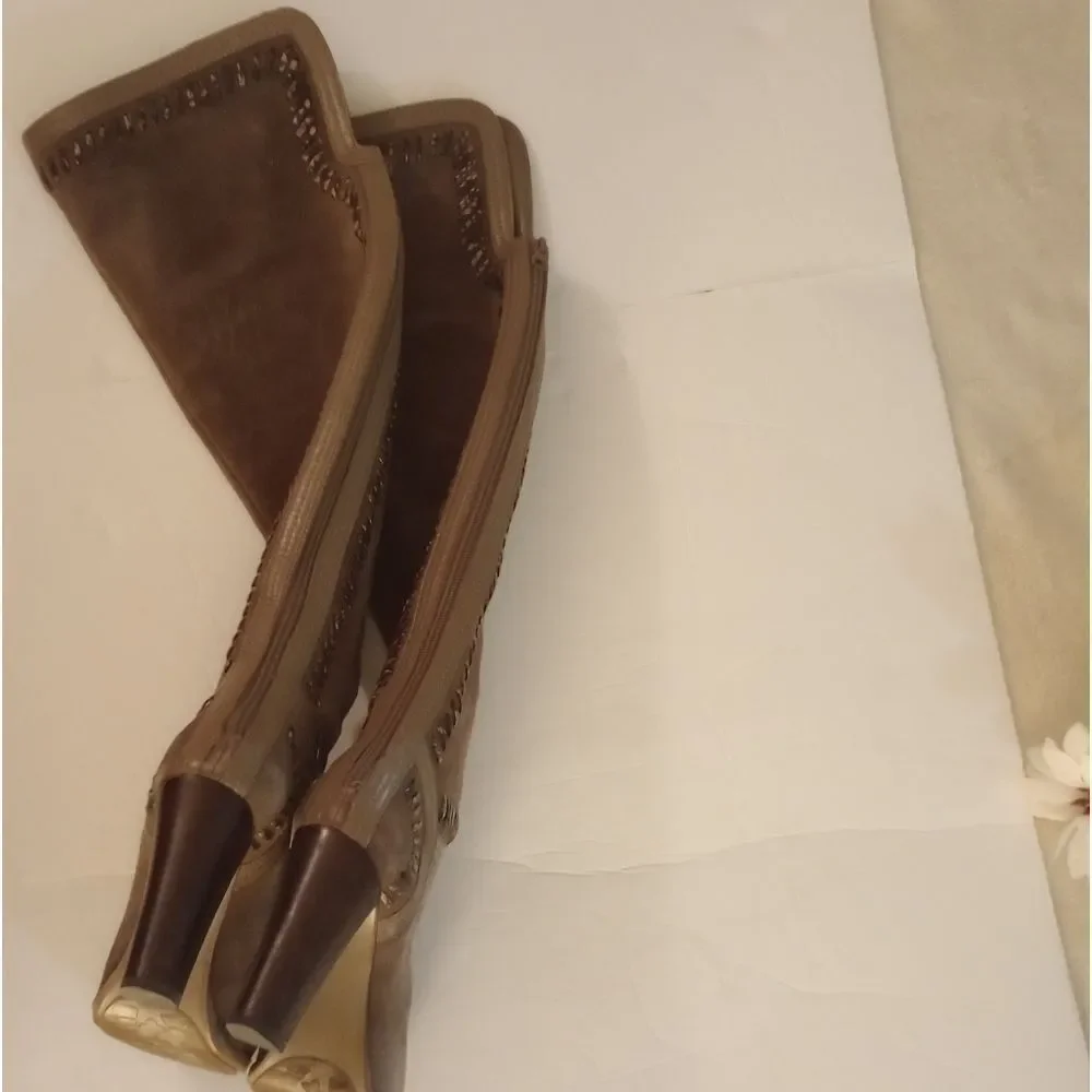 👢CARLOS SANTANA Marina Over-the-knee Marina Boots - Taupe